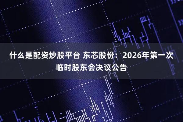 什么是配资炒股平台 东芯股份：2026年第一次临时股东会决议公告
