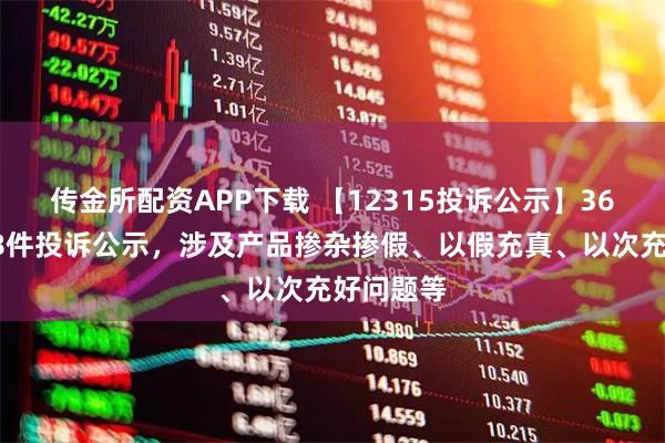 传金所配资APP下载 【12315投诉公示】361度新增8件投诉公示，涉及产品掺杂掺假、以假充真、以次充好问题等