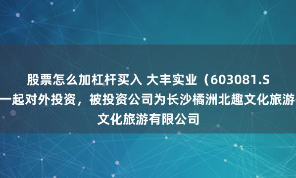 股票怎么加杠杆买入 大丰实业（603081.SH）新增一起对外投资，被投资公司为长沙橘洲北趣文化旅游有限公司